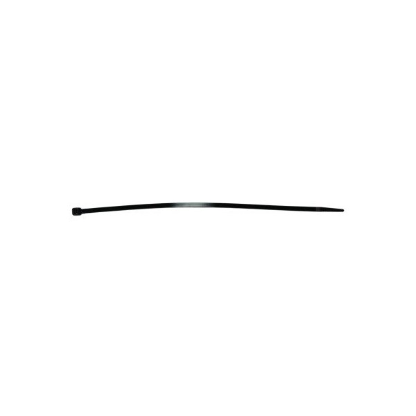 Cable Tie, 11 in L, Black, Nylon, 50 lb Strength, 100 PK